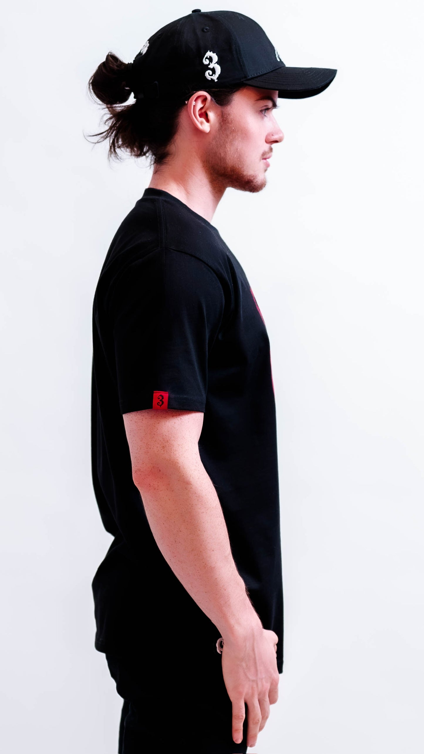 3VENOMVOO Black Streetwear Graphic T-Shirt