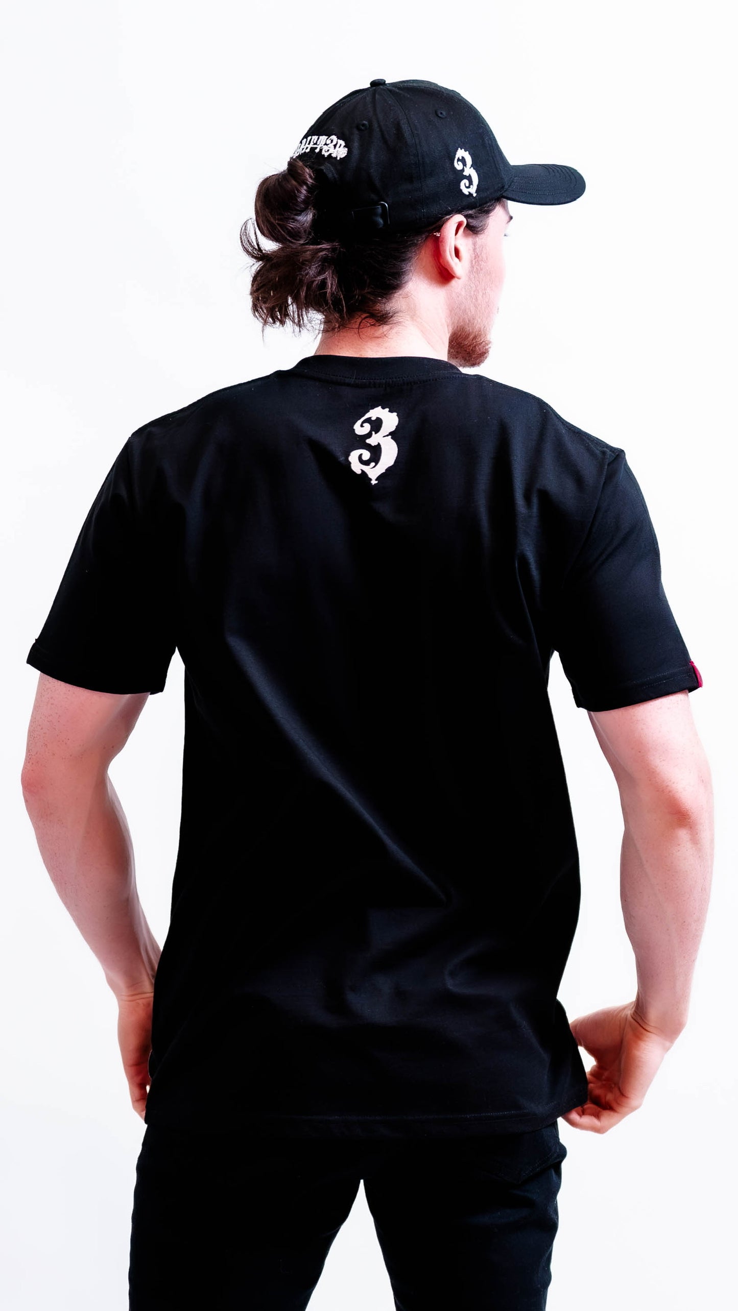 3VENOMVOO Black Streetwear Graphic T-Shirt