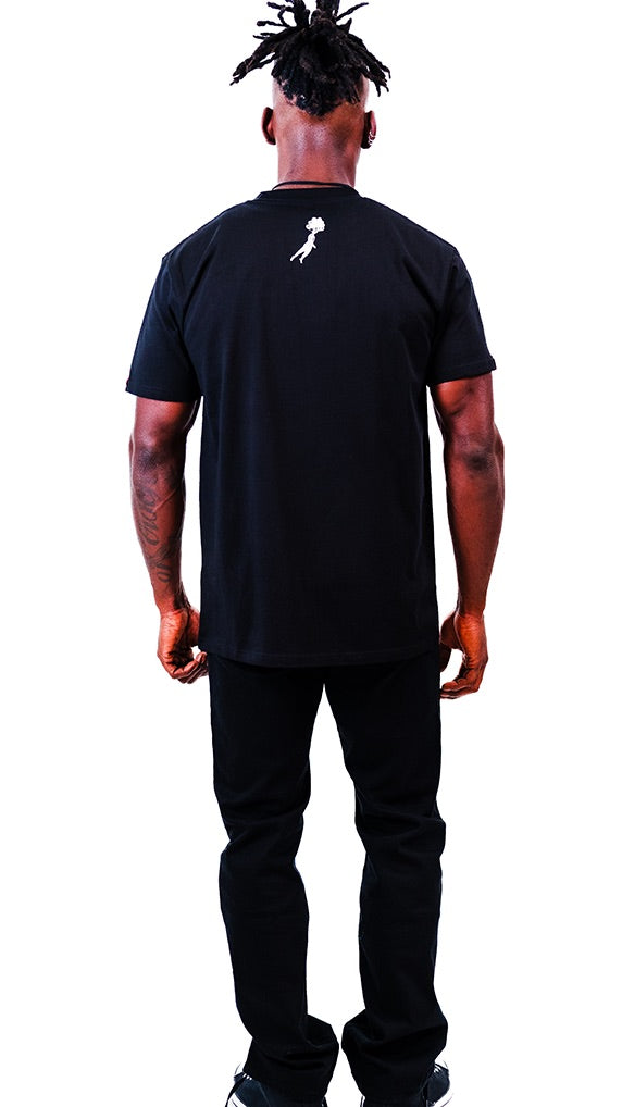 3NOVELTY Black Streetwear Graphic T-Shirt