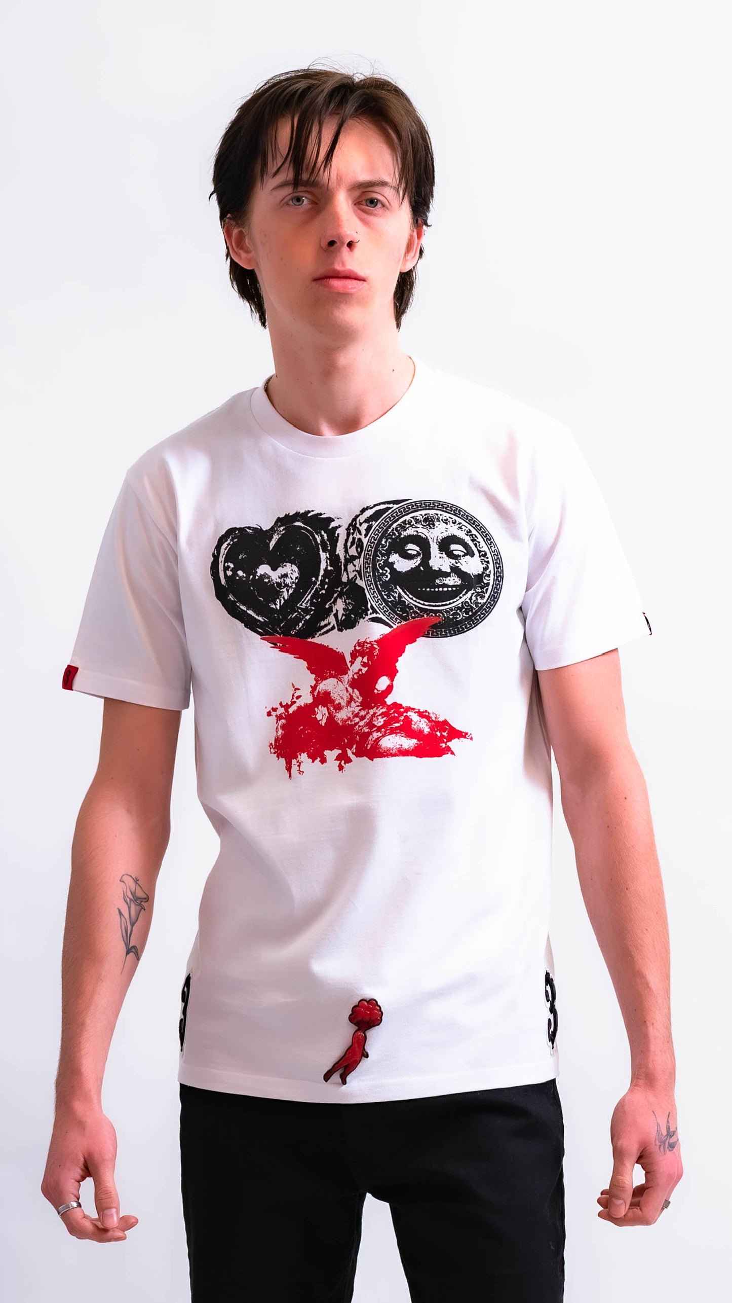 3Goodheart White Heavyweight Graphic T-Shirt