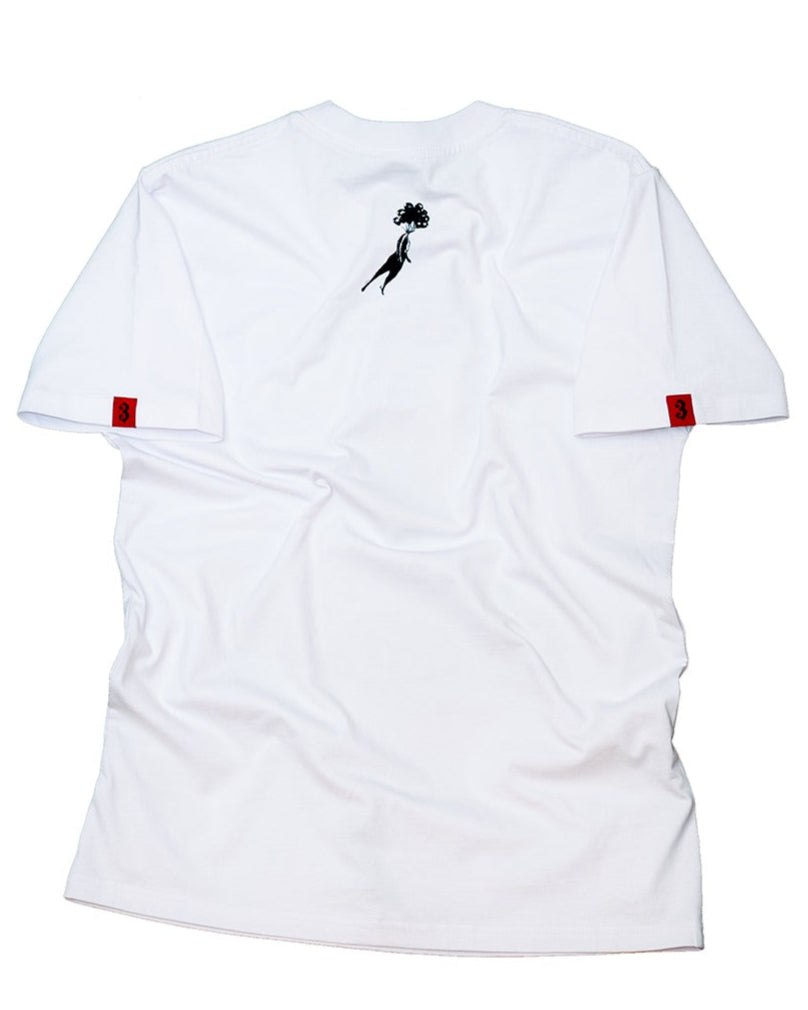 Streetwear graphic tee with front and back screen print