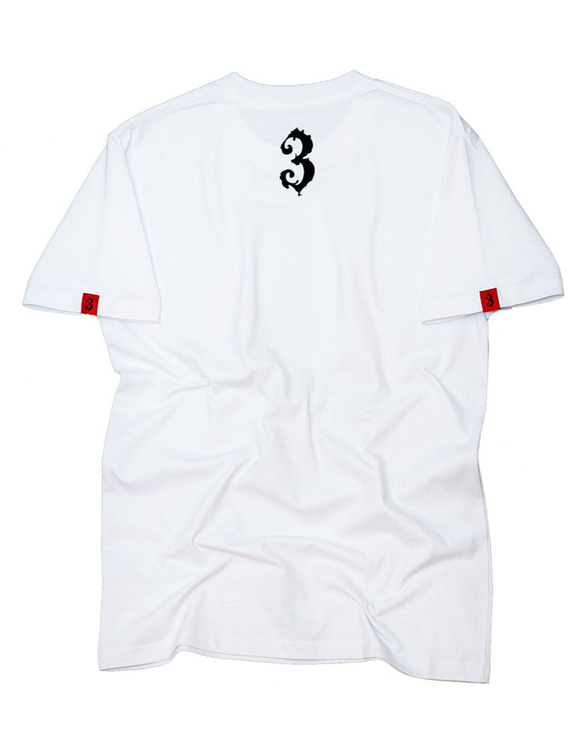Streetwear shirt with graphic screen prints front and back