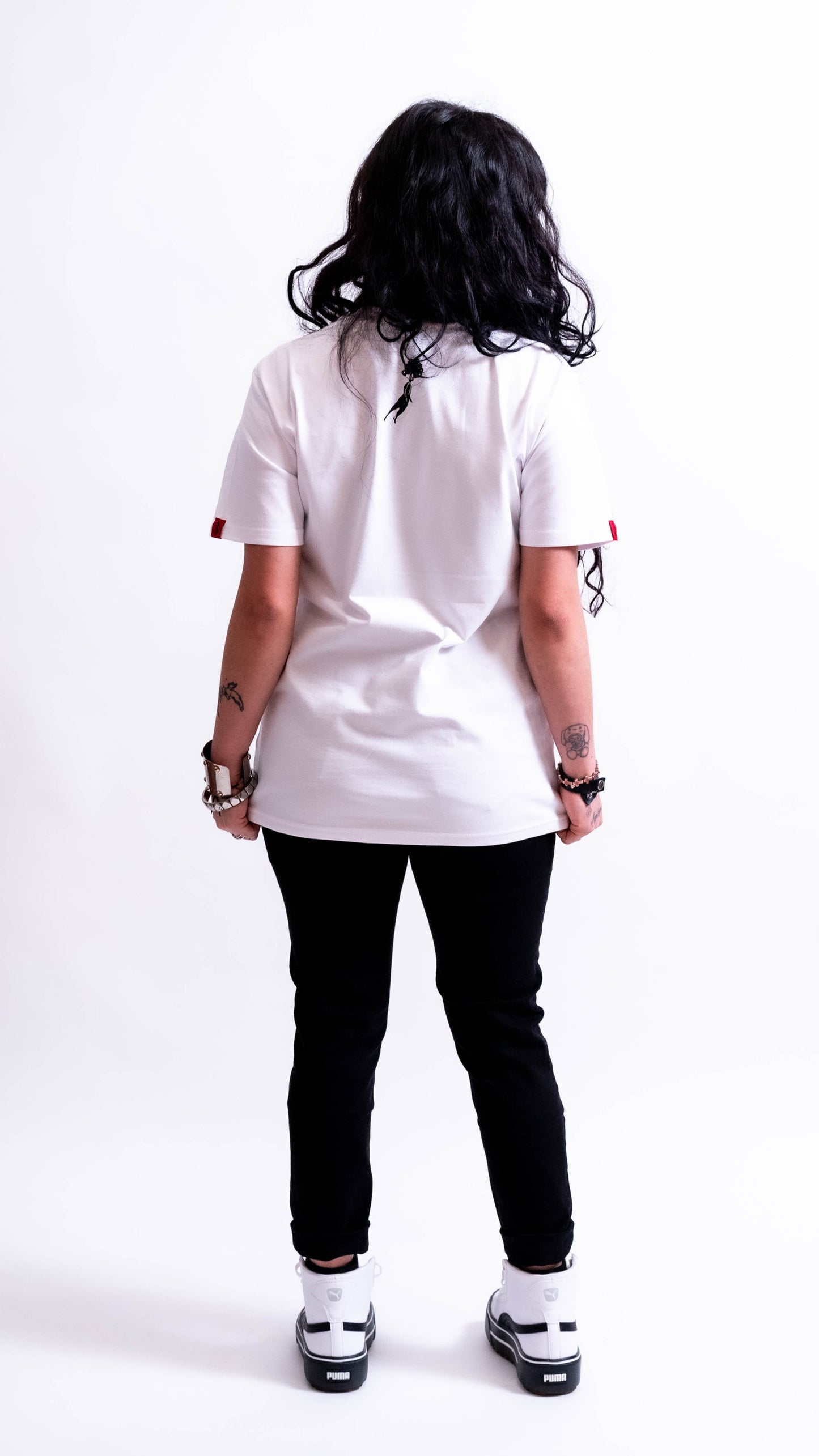 3TRIFLE White Streetwear Graphic T-Shirt