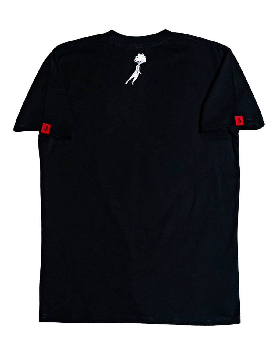 Heavyweight cotton tee with graphic heart print