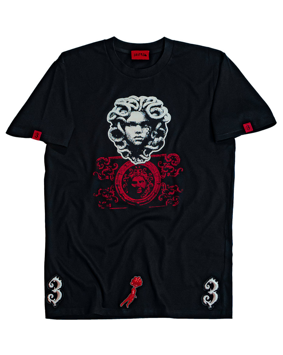 DRIFT3R 3MEDUSTONE black Medusa print T-shirt