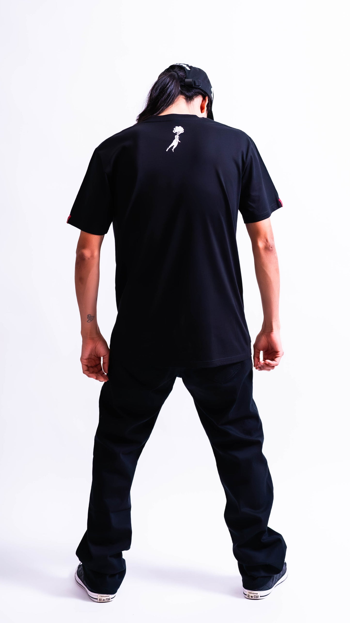 3KHRYSOMALLOS Black Streetwear Graphic T-Shirt