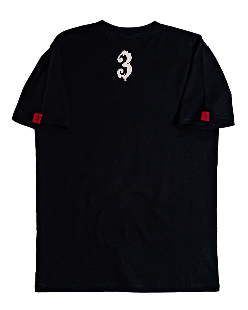 Streetwear cotton tee with graphic front and back