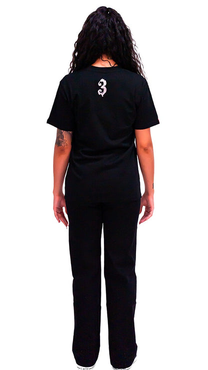 3MAVERICK Black Streetwear Graphic T-Shirt